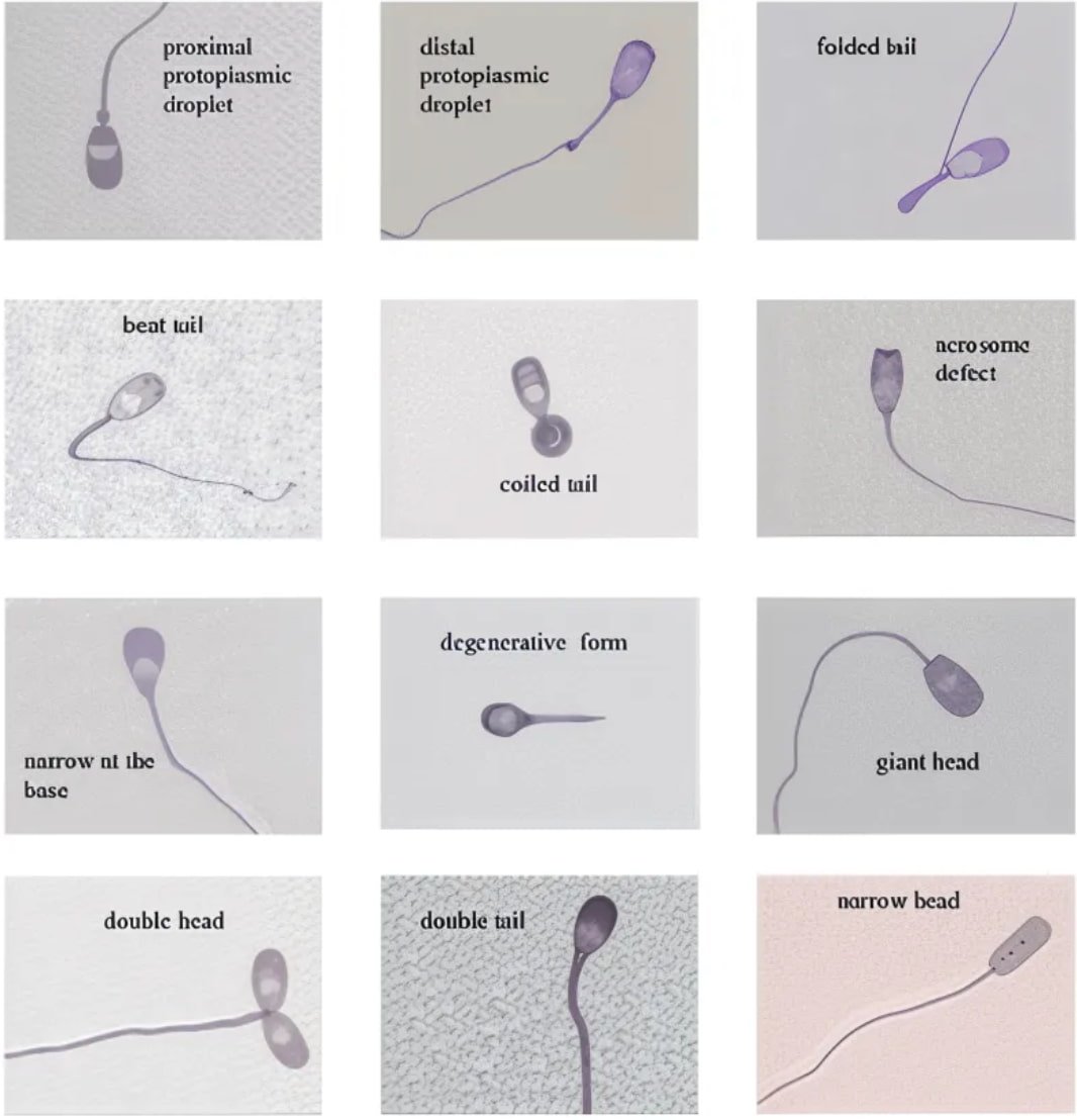 Congenital Sperm Cell Defects in Male Animals