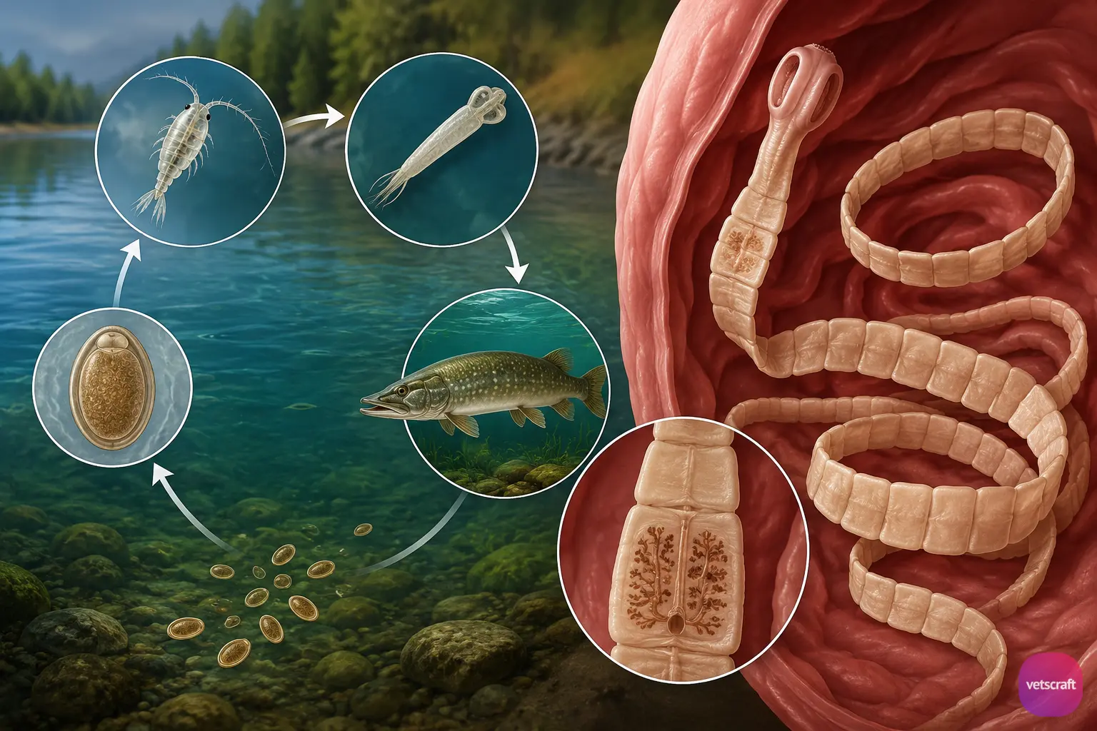 Diphyllobothrium latum (Broad Fish Tapeworm)