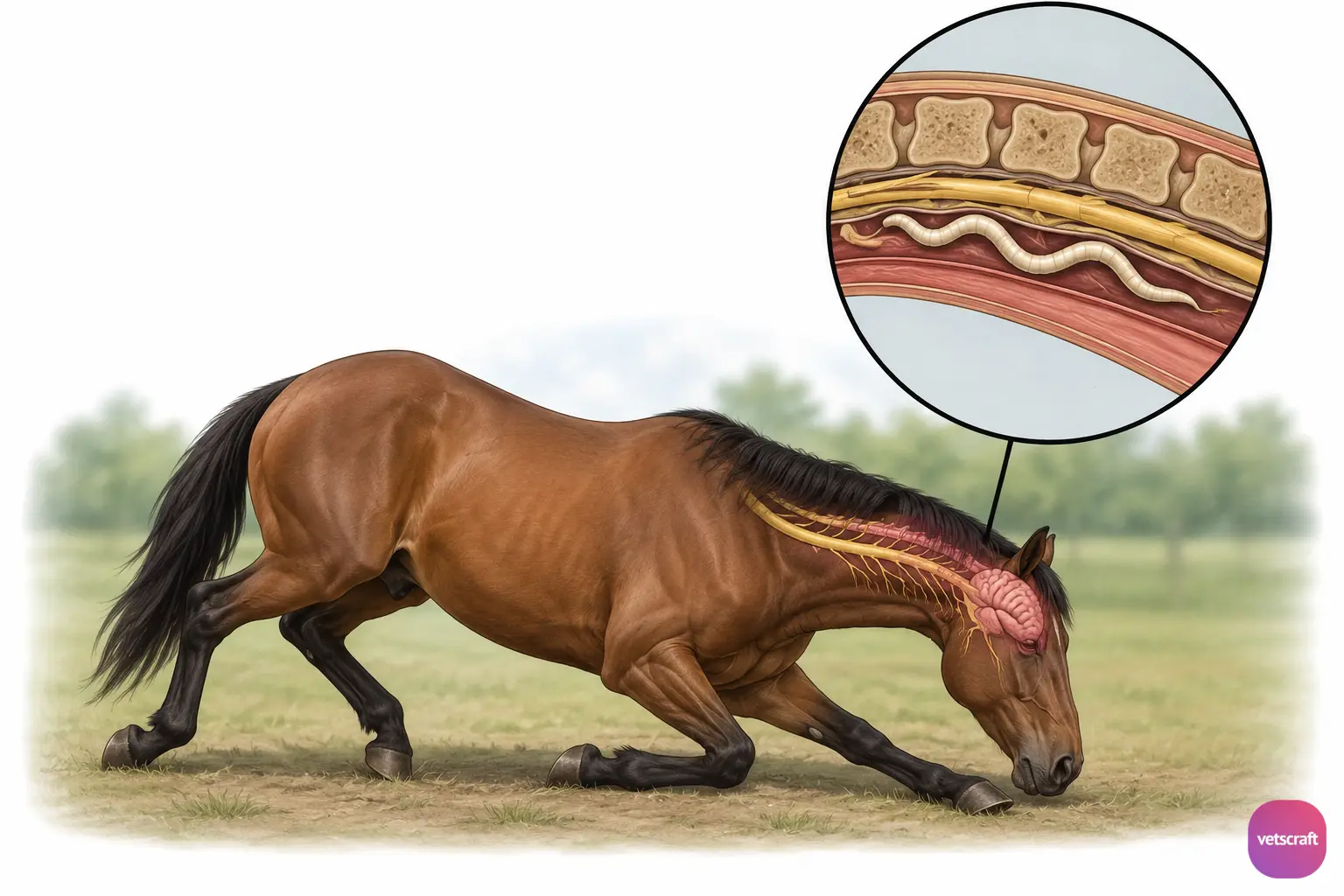 Enzootic Cerebrospinal Nematodiasis (Kumri or Lumbar Paralysis) in a Horse