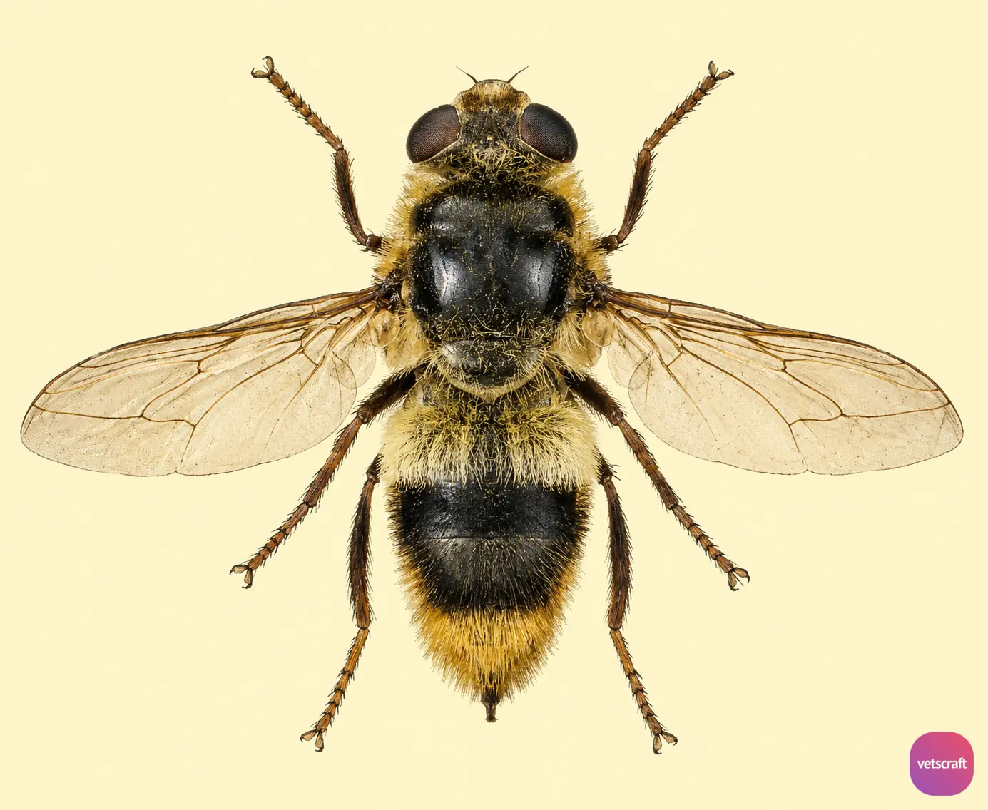 Hypoderma lineatum (Ox Warble Fly or Heel Fly or Common Cattle Grub Fly)