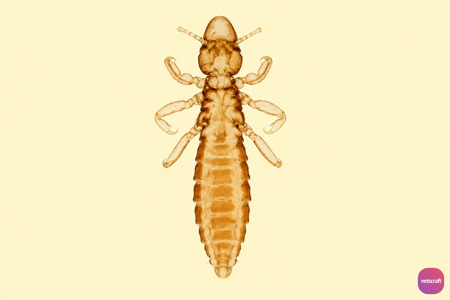 Lipeurus tropicalis (Wing Louse of Poultry)