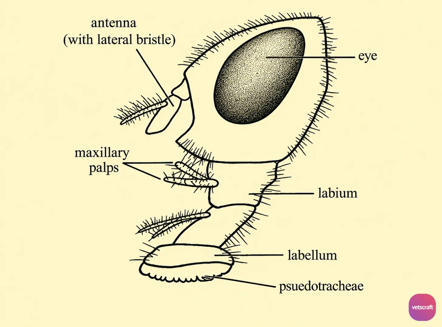 Mouthparts of Musca