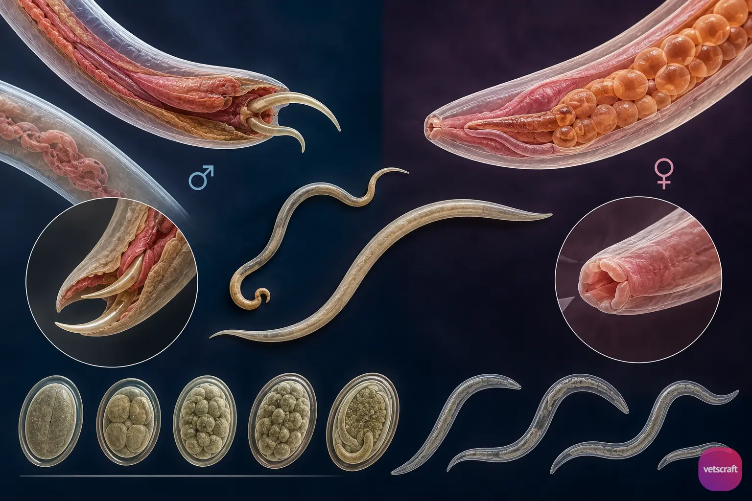 Reproductive System of Nematodes (Roundworms)