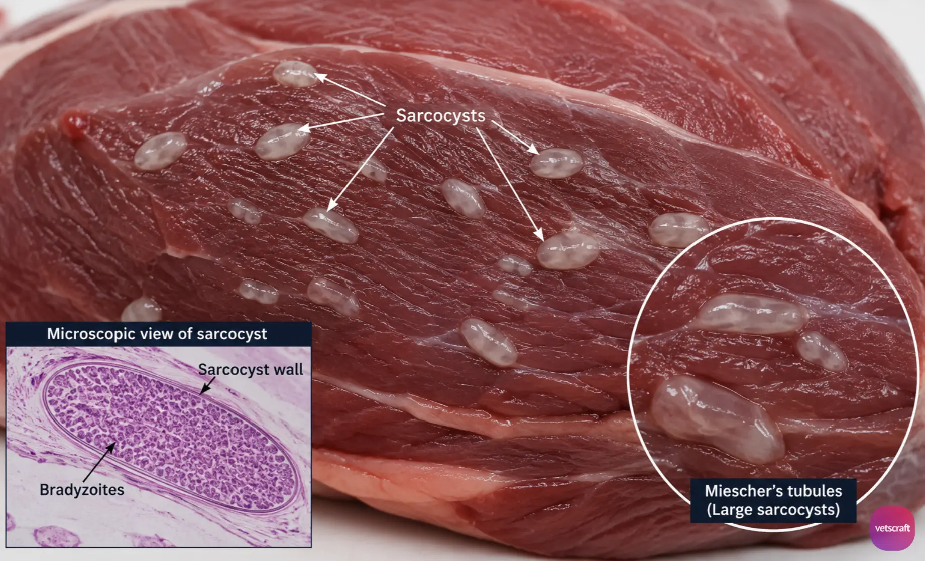 Sarcocystis Cysts in Skeletal Muscle (Genus Sarcocystis)