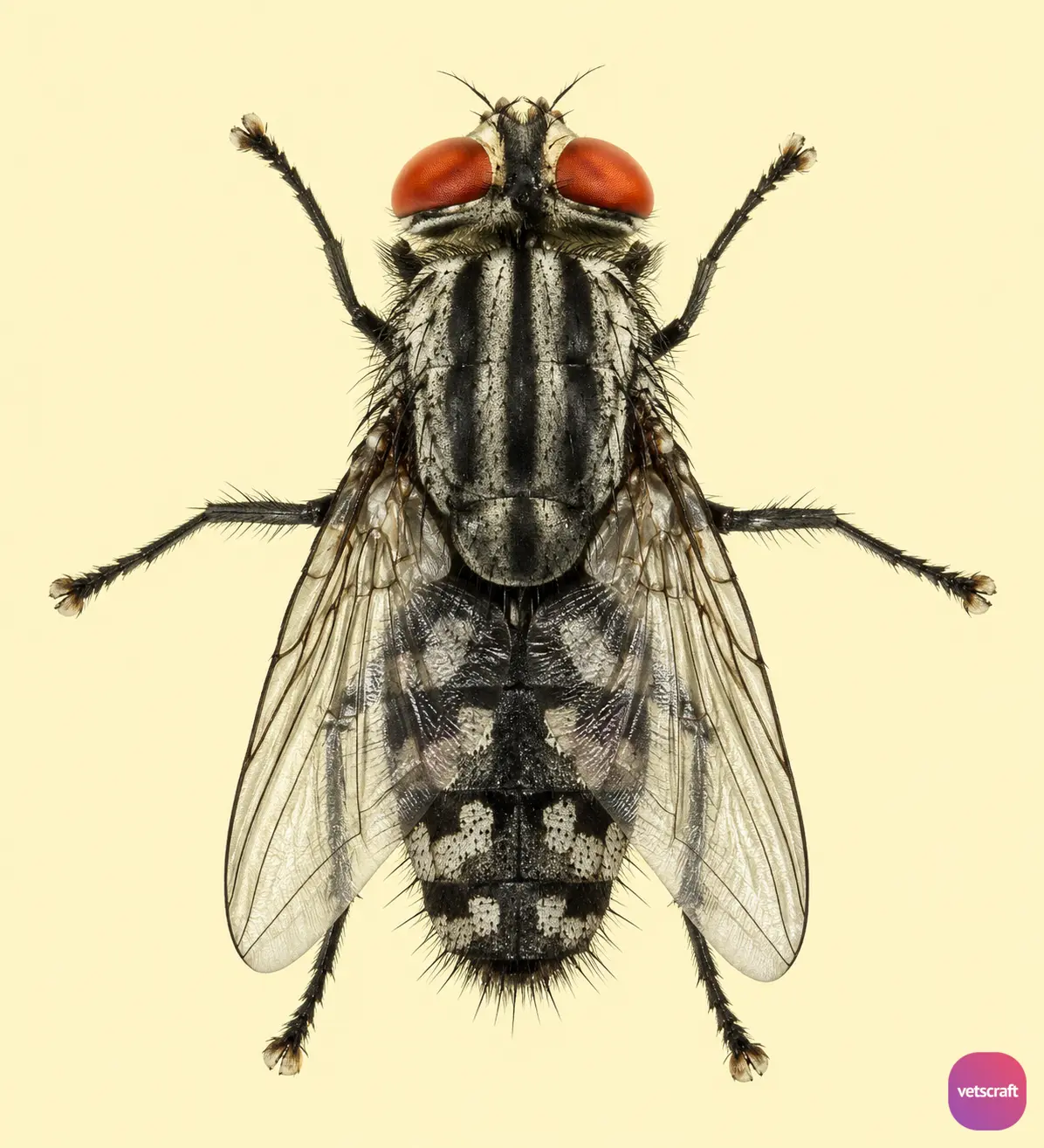 Sarcophaga ruficornis (Flesh Fly or Scavenger Fly or Carrion Fly)