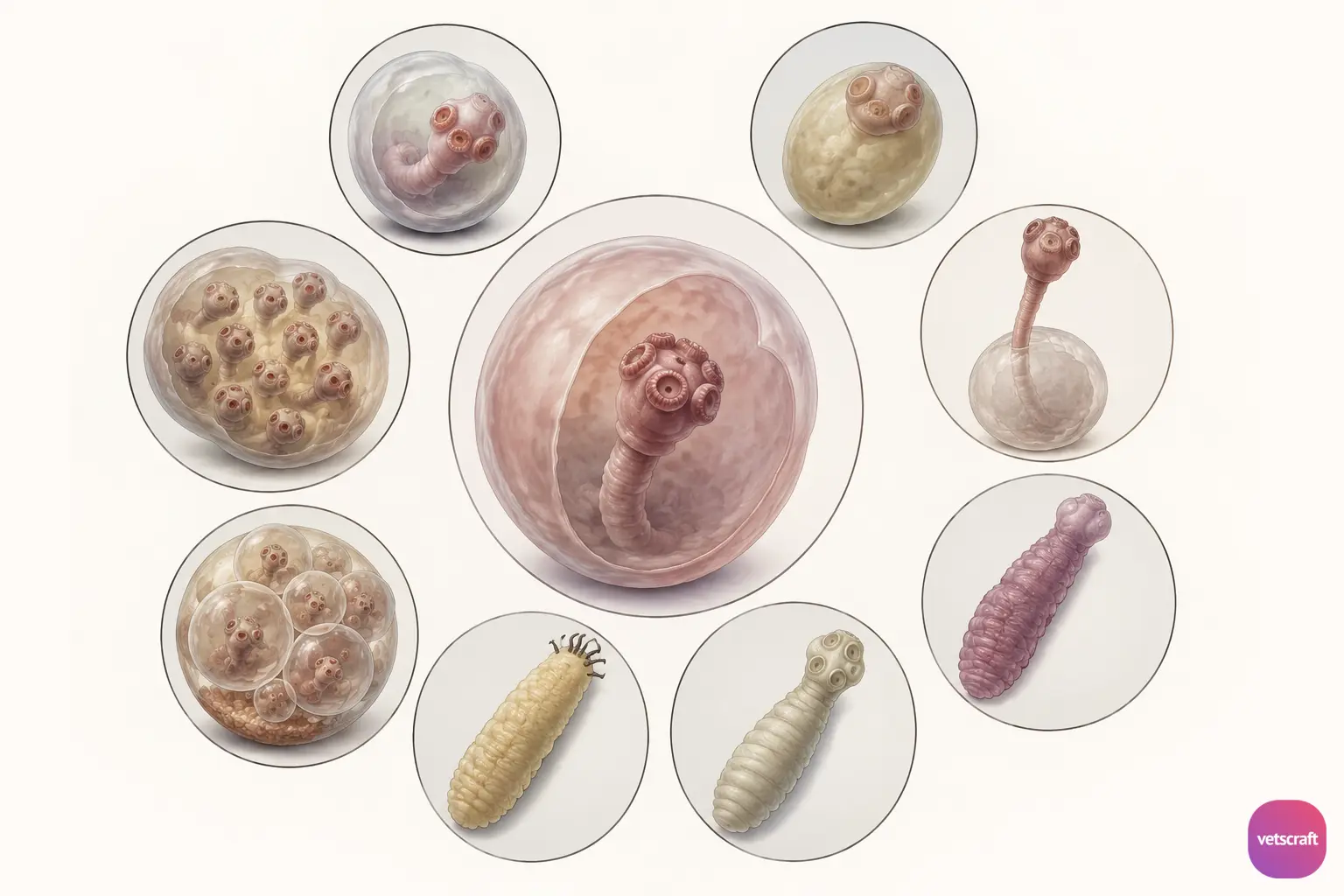 Types of Metacestodes (Bladder Worm Stages) in Tapeworms